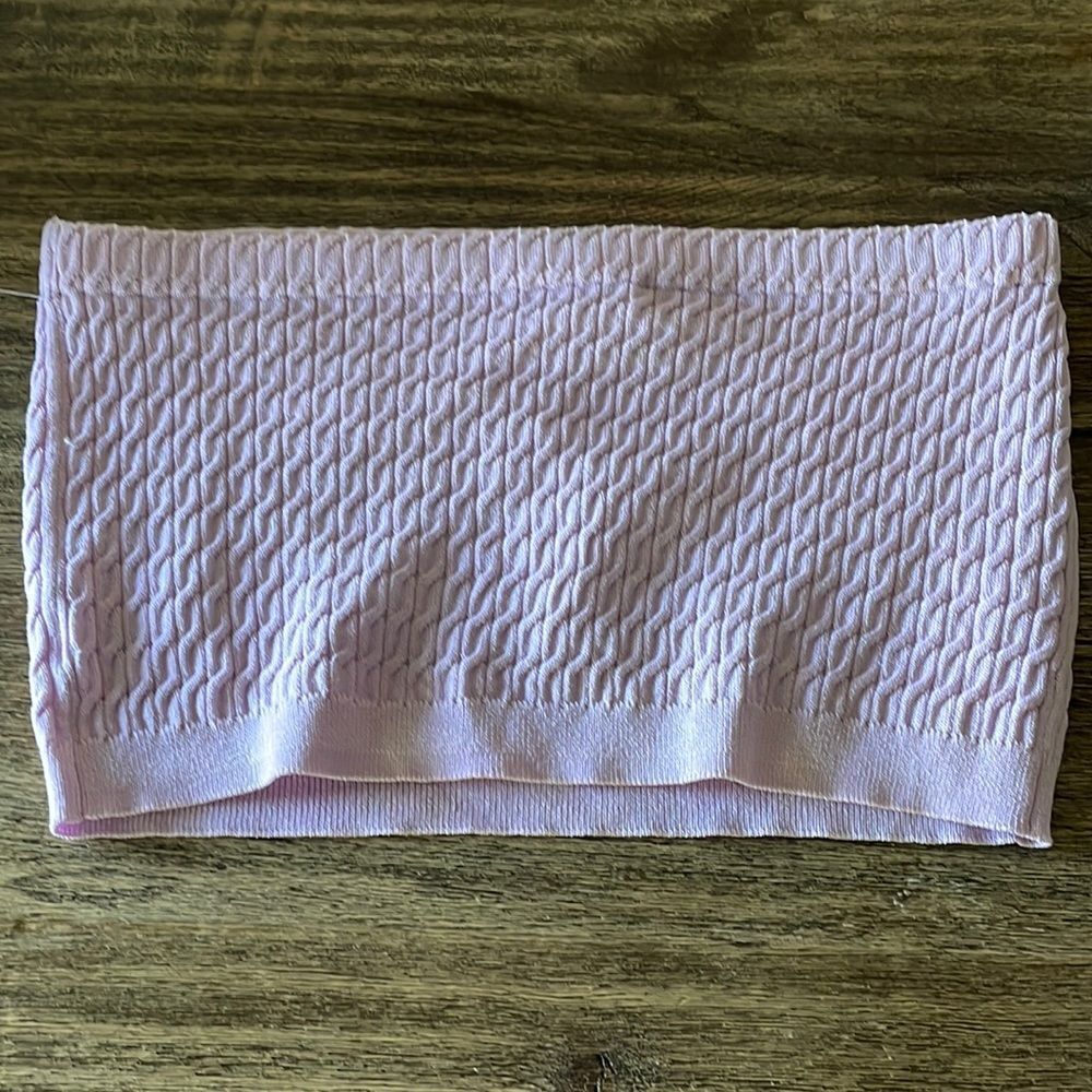 WAYF “98 crop knit tube top lavender